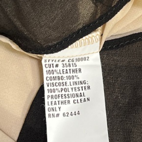 NICOLE MILLER Black Supple Leather and Chiffon Cocktail Dress Size 0, NWT - Picture 16 of 16